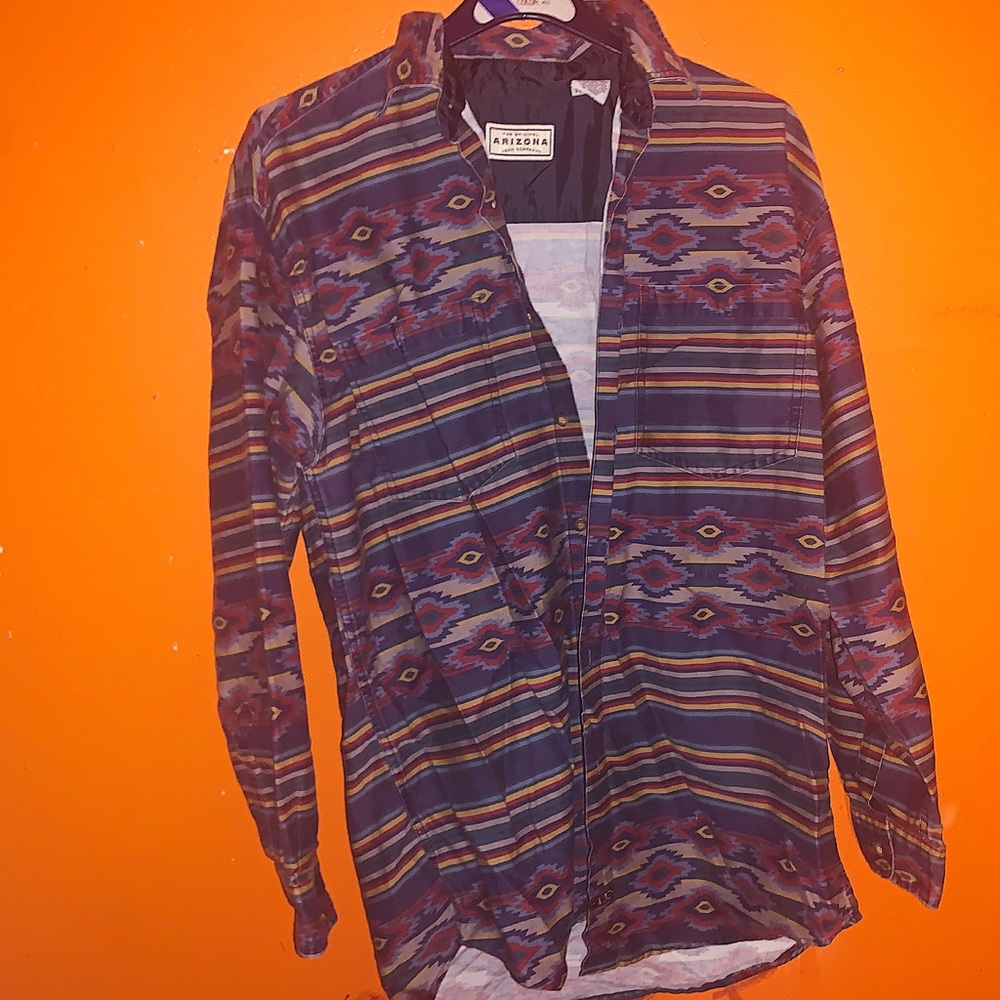 Aztec Pattern Button Up